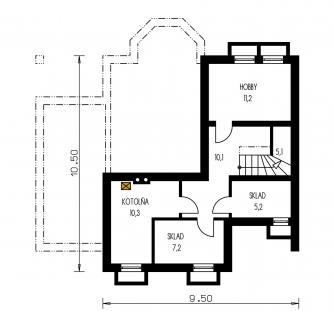 Floor plan of basement - PREMIER 150